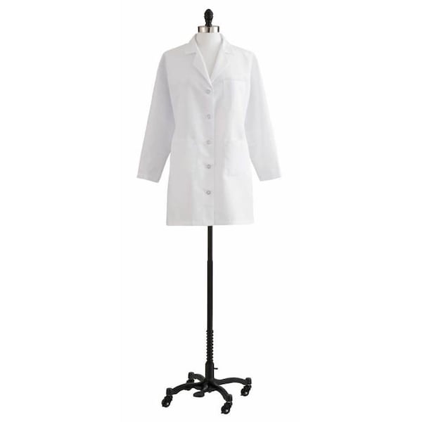Medline Ladies' Classic Staff Length Lab Coat, Size 20, Poplin Weave, White - MDT11WHT20E