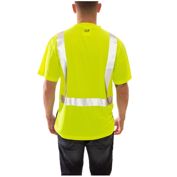 Tingley Job Sight Class 2 Black Front T-Shirt, Birds Eye Polyester, L - S75122