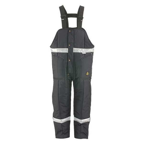 Refrigiwear 0386 High Visibility Bib Overall, Nylon, 11.25 oz Fabric Weight, Navy, 5XL - 0386RNAV5XL