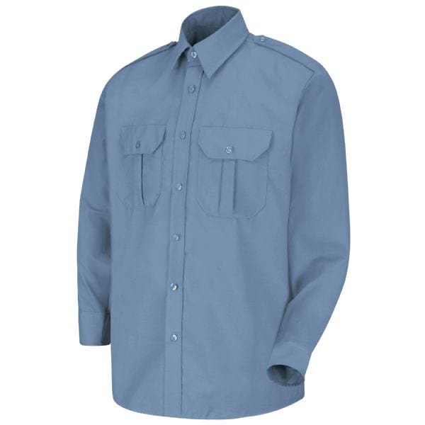 Horace Small Mens Ls Med Blue Security Sht Epaul - SP56MB L  345