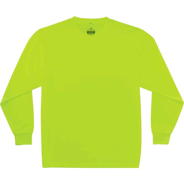 Ergodyne Long Sleeve TShirt, Lime, NonCertified, 3XL, Polyester, 3XL - 8091