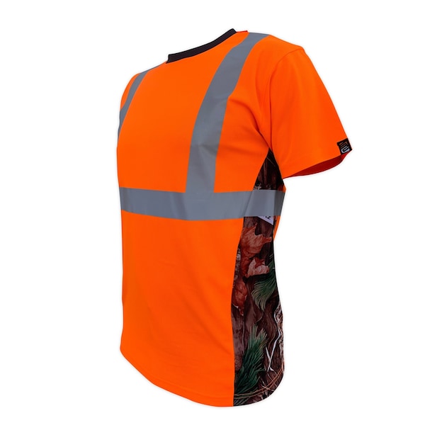Safetyshirtz SS360 Deepwoods Camo Class 2 T-Shirt, Safety Orange, 3XL - 56120101XXXL