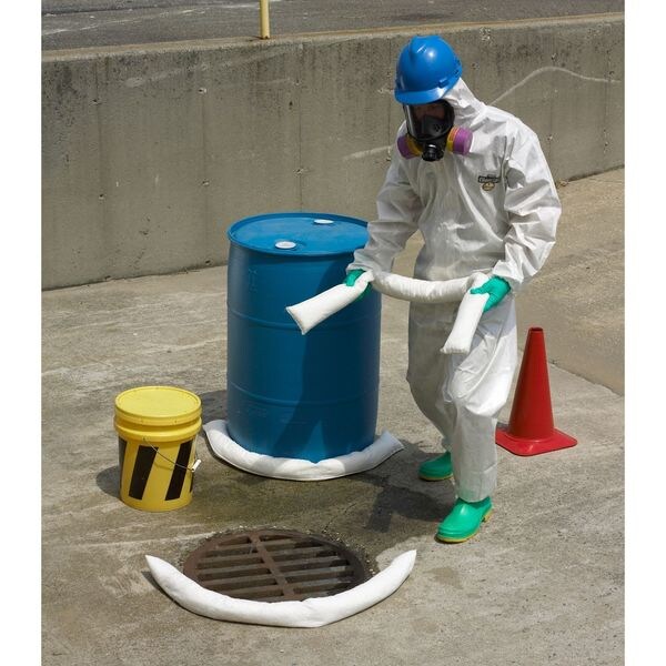 Lakeland Disposable Coverall, Hooded, 3XL, ChemMax(R) 2, Zipper, Elastic Cuff, Elastic Ankle, Bound Seam - PBLC44428-3X