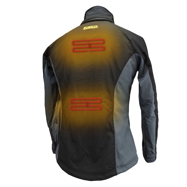 Dewalt Women's Jacket, Black / Gray, Heats Up to 9 hr , 20 3 Outside Pockets, L - DCHJ066C1-L