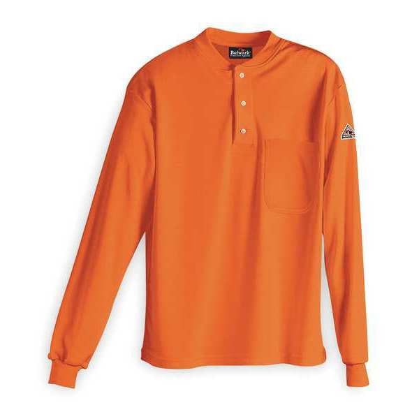 Bulwark Men's Flame-Resistant Henley Shirt, 8.9 cal/sq cm, L, Excel FR(R) - SEL2OR LN L