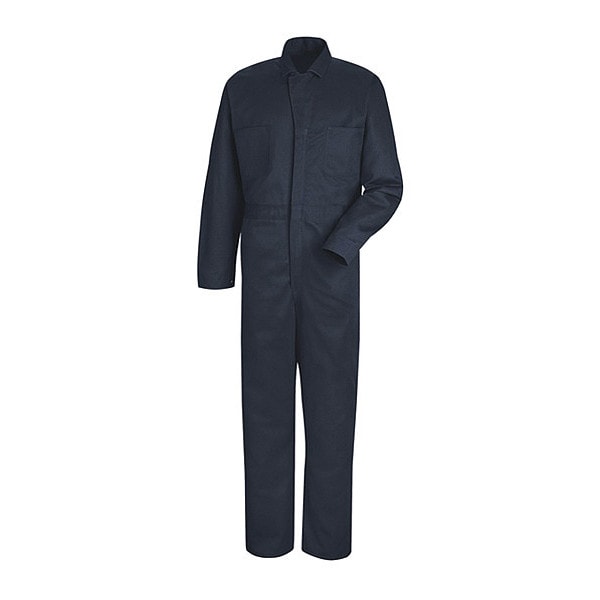 Red Kap CC16 Mens Button Front Cotton Coverall, Cotton, 8.5 oz Fabric Weight, Navy, 66 Regular - CC16NV RG 66