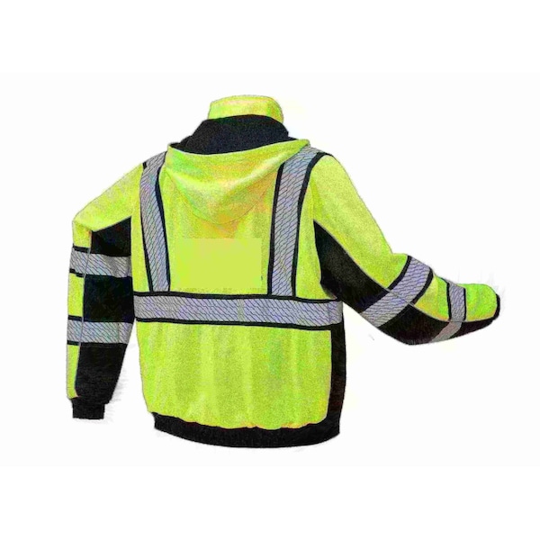 Gss Safety 2 Tone Hooded Rain Coat, 150D Oxford, Class 3 Yellow/Black, L/XL - 6005-L/XL