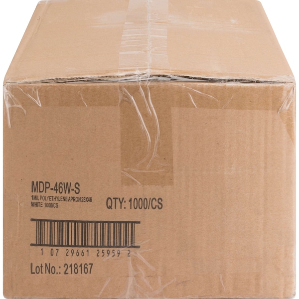 Impact Products Disposable Aprons, White, PK1000 - MDP-46W-S
