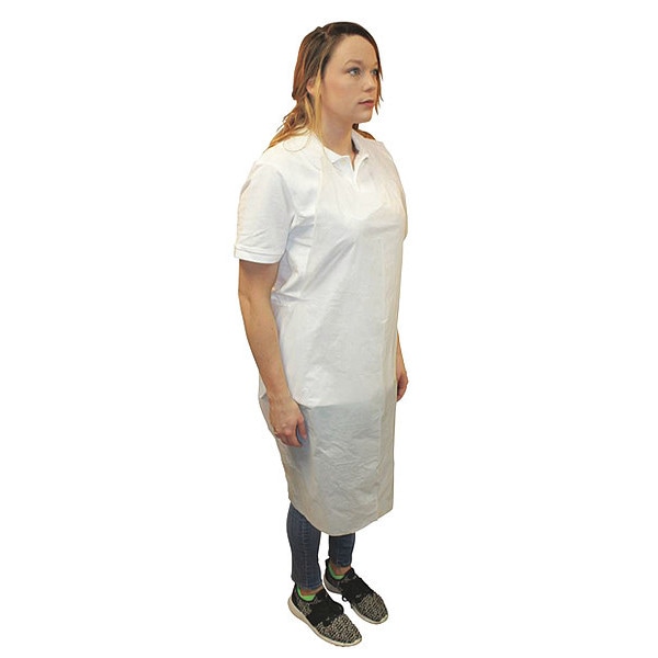 Impact Products Disposable Aprons, White, PK1000 - MDP-46W-S
