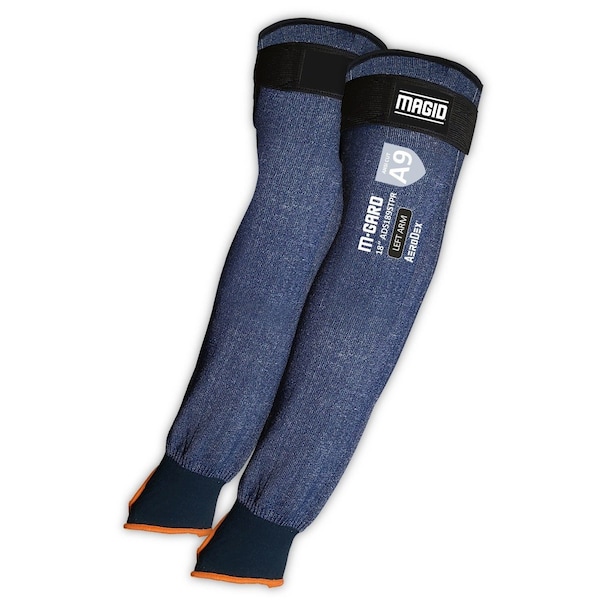 Magid MGARD AeroDex ADS 18 13Ga Extremely Lightweight Cut Resistant Sleeve W Thumb Slot, Cut Level A9 - ADS189STPR