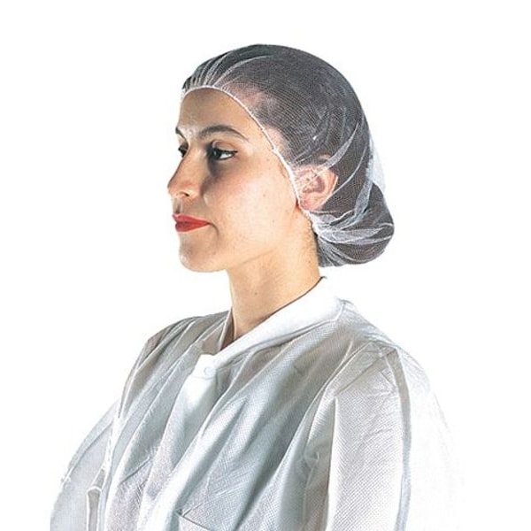 Zoro Select Hairnet, Nylon, 24 in Dia., White, L, 1000 PK - A1924W/C