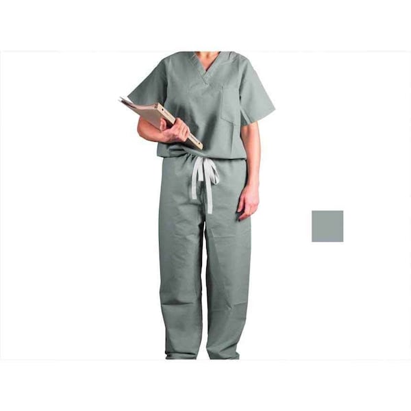 Medline AngelStat Unisex Pants Scrub, Reversible, Drawstring Waist, Misty Green, 3XL - ASPMGXXXL-D