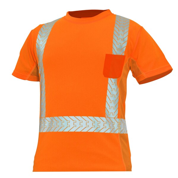 Ge Orange Hi-Vis Short Sleeve Shirt W/Reflective Trims S - GS112OS