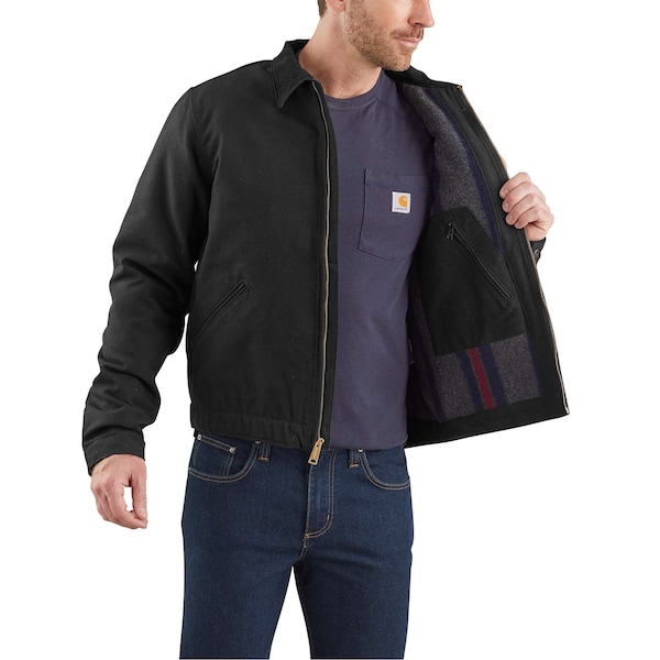 Carhartt Relaxed Fit Duck Blanket-Lined Detroit Jacket, Black, 3XL, REG - 103828-BLK3XLREG