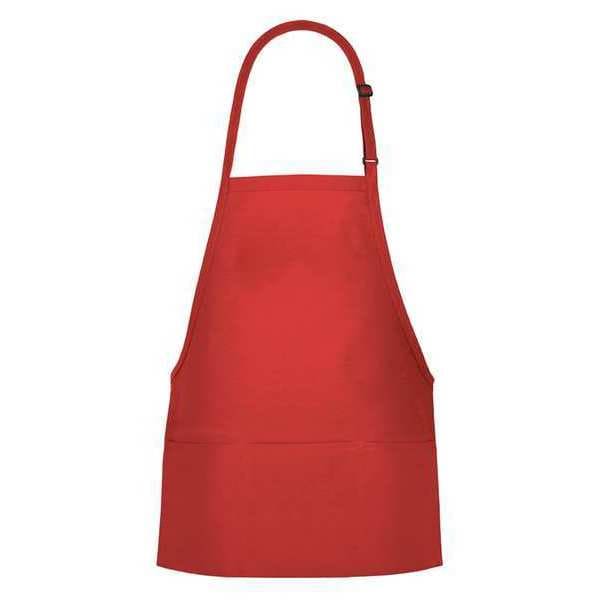 Fame (A Delta Plus Group Company) Bib Apron, 3-Pocket, F10XL, Red - 18165