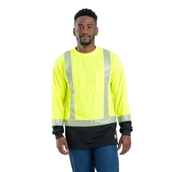 Berne Hi Vis Class 3 Color Block Long Sleeve T - HVK018