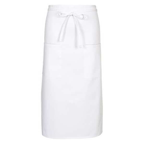 Fame (A Delta Plus Group Company) Bistro Apron, 2 Pocket, F54, White - 79052