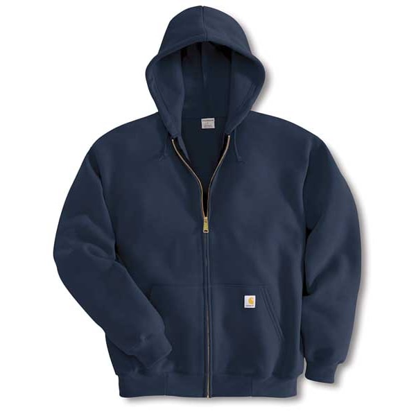 Carhartt Hooded Sweatshirt, Navy, Cotton/PET, 3XL - K122-472 3XL REG