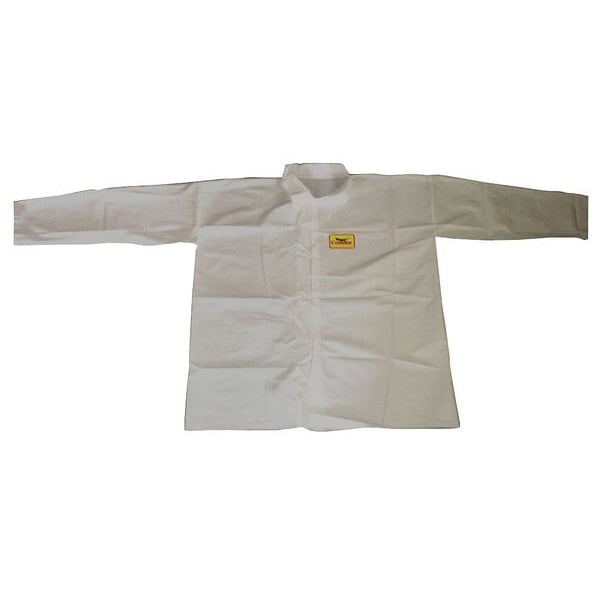 Condor Disposable Shirt, 2XL, Microporous Film Laminate, Snap, Open Cuff, Serged Seam, 12 PK - 30C585