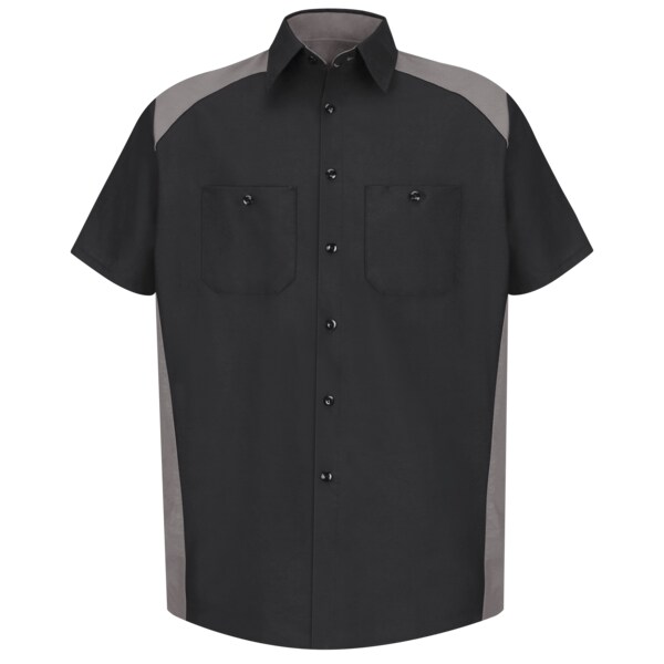 Red Kap Mns Ss Motorsports Shirt, 5XL - SP28BG SS 5XL
