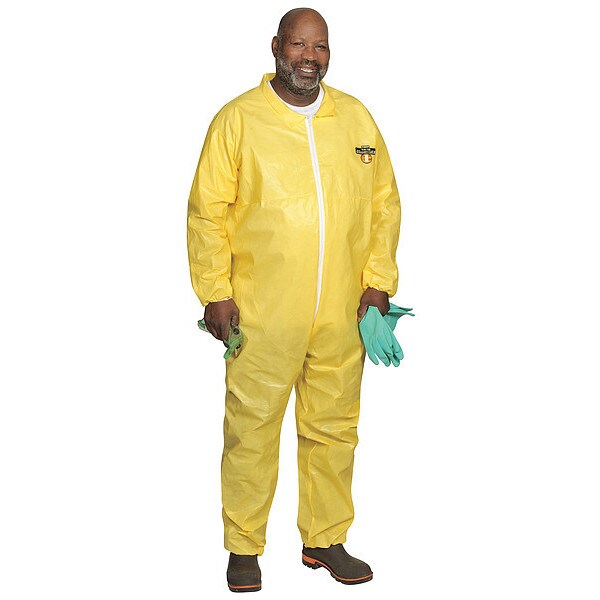 Lakeland Disposable Coverall, Collared, 2XL, Non-Woven Laminate Polyethylene/Polypropylene, Zipper - PBLC5417-2X