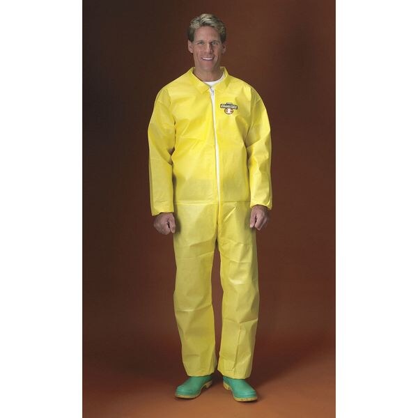 Lakeland Disposable Coverall, Collared, 2XL, Non-Woven Laminate Polyethylene/Polypropylene, Zipper - PBLC5417-2X