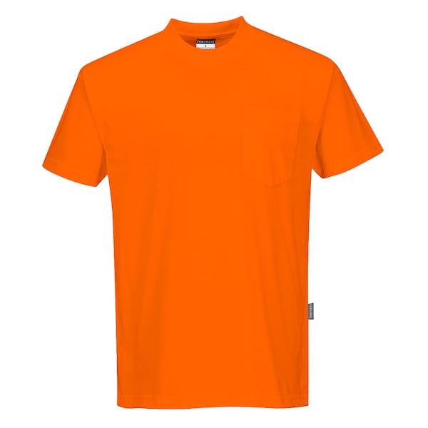 Portwest Non-ANSI Cotton Blend T-Shirt, 50% Cotton/50% Poly, Orange - S577