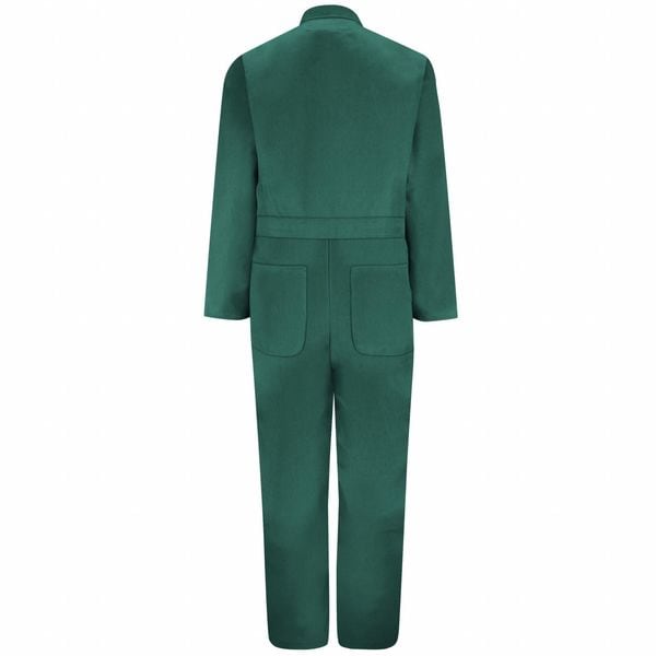 Vf Workwear CT10 Coverall, Cotton/Polyester, 7.25 oz Fabric Weight, 32 in Inseam, Green, 44 Long - CT10SG LN 44