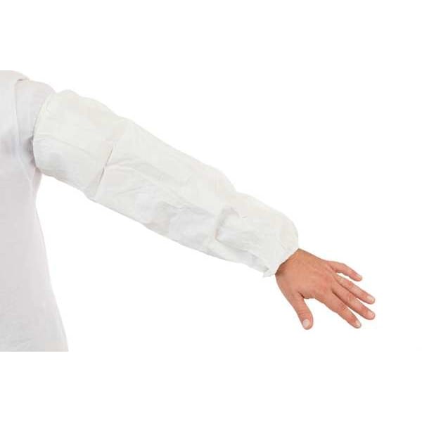 International Enviroguard MicroGuard MP(R) Disposable Sleeve, 18 in Length, 15 mil Thick, Serged Seam, White, 200 PK - 8065