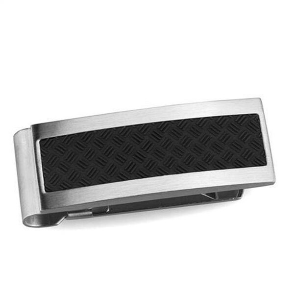 Tistheseason Men High Polished Stainless Steel Money Clip with No Stone in No Stone - TI1500468