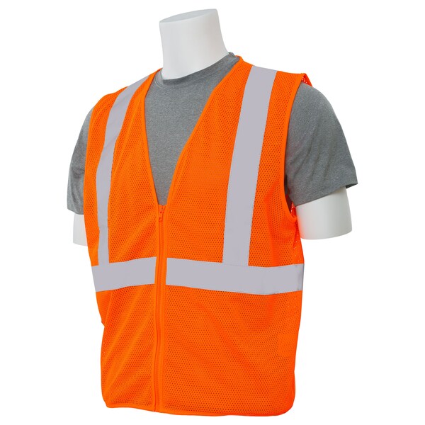 Deltaplus Safety Vest, Mesh, Hi-Viz, Orange, 3XL - 61457