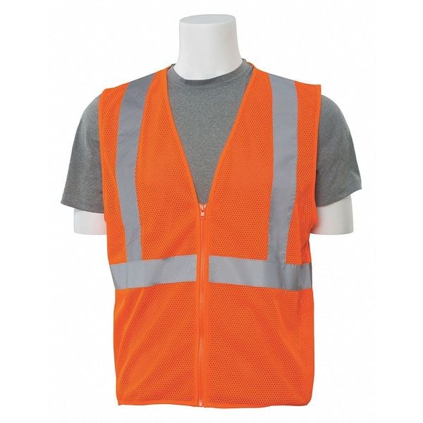 Deltaplus Safety Vest, Mesh, Hi-Viz, Orange, 3XL - 61457