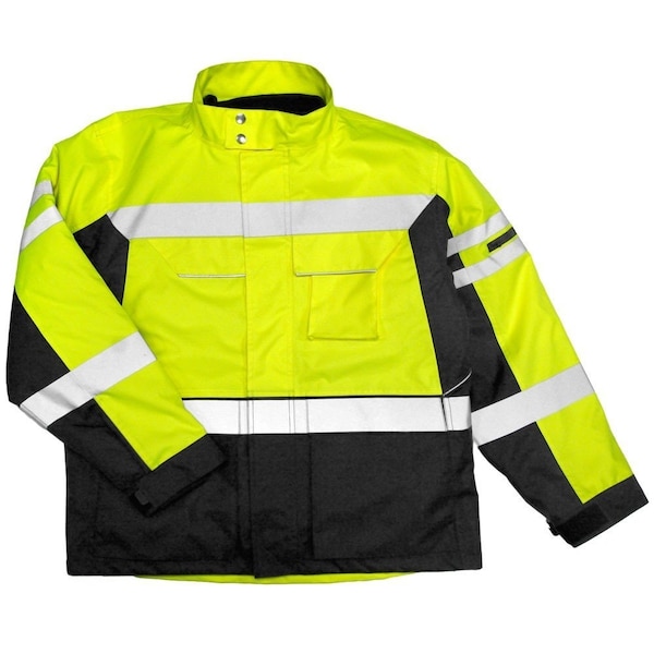 Kishigo Hi-Vis 2-in-1 Jacket, Ripstop, Class 3 Type R, Lime/Black, XL - JS135-XL