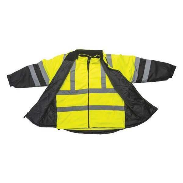 Utility Pro Hi-Vis Rain Jacket, Teflon Fabric, Hi-Viz Yellow, 2XLT - UHV821T-2XLT