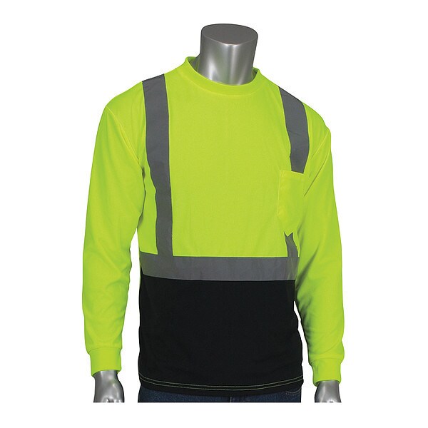 Pip Hi-Visibility Shirt, Long Sleeve, Lime, L - 312-1350B-LY/L