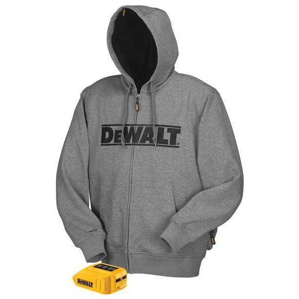 Dewalt 20 V, Heated Hoodie, Men's, Gray, S - DCHJ068B-S