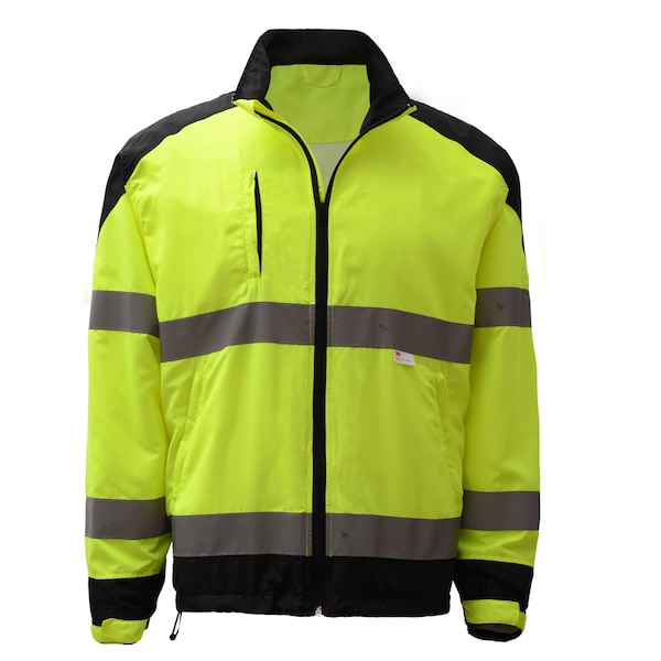 Gss Safety Hi-Vis Windbreaker, Lightweight 100% Polyester, Class 3 Orange, XL - 7502-XL