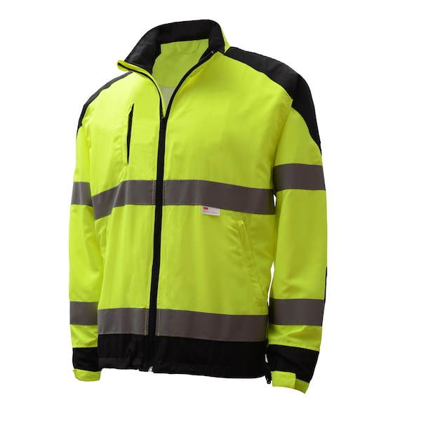 Gss Safety Hi-Vis Windbreaker, Lightweight 100% Polyester, Class 3 Orange, XL - 7502-XL