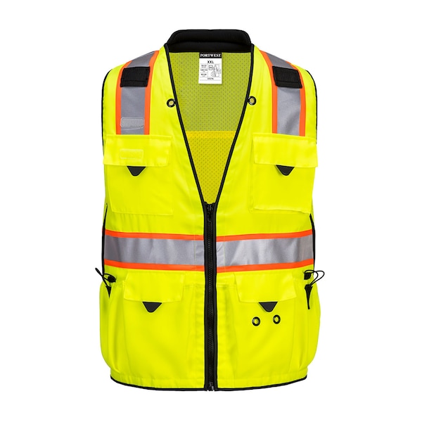 Portwest Hi-Vis Surveyor Vest M Class 2 , Zipper - US376