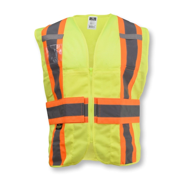 Radians Two-Tone Expandable Safety Vest 2XL Class 2 , Zipper Closure 4 Pockets, 2 Mic Tab, ID Window - SV23-2ZGM-XL/2X