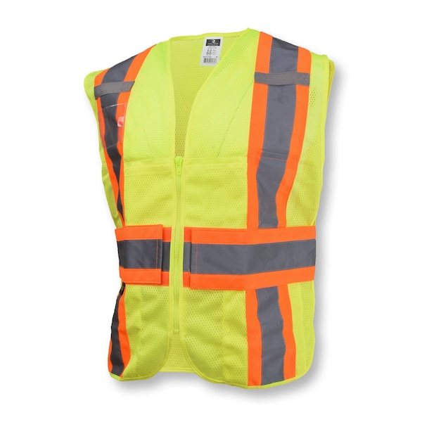 Radians Two-Tone Expandable Safety Vest 2XL Class 2 , Zipper Closure 4 Pockets, 2 Mic Tab, ID Window - SV23-2ZGM-XL/2X