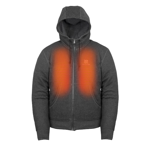 Mobile Warming Men's Dark Gray Heated Hoodie, Bluetooth, MD, 7.4V - MWMJ18220320