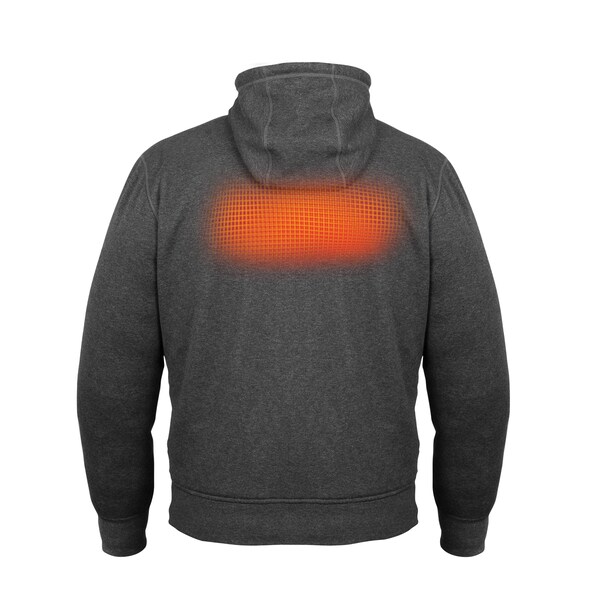 Mobile Warming Men's Dark Gray Heated Hoodie, Bluetooth, MD, 7.4V - MWMJ18220320