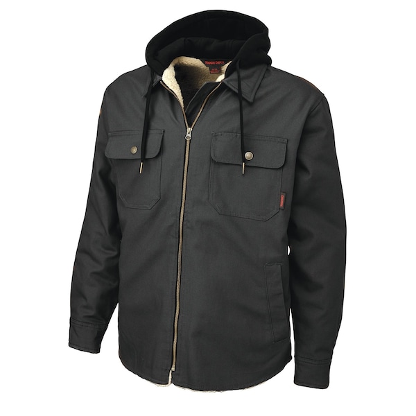 Tough Duck Duck Shirt, Sherpa-Lined, Hood, 3XL, Black - WS032