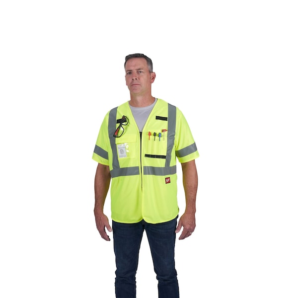 Milwaukee Tool Class 3 High Visibility Yellow Safety Vest - 2X-Large/3X-Large - 48-73-5143