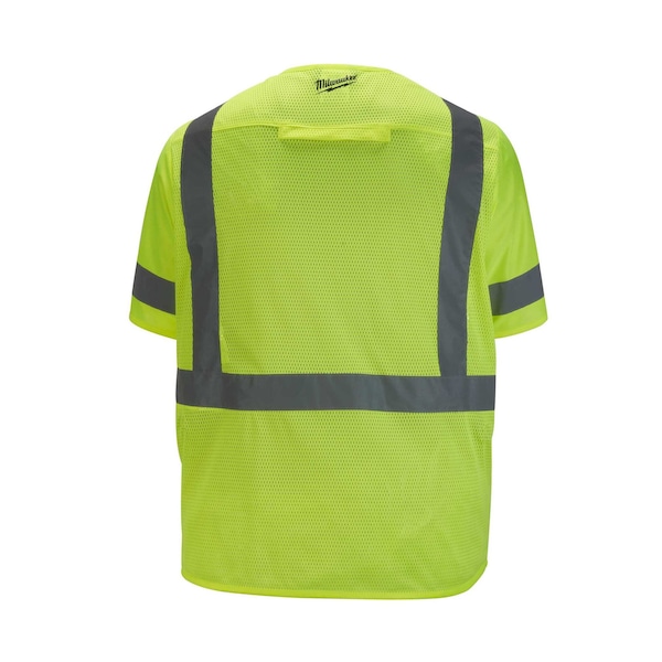 Milwaukee Tool Class 3 High Visibility Yellow Safety Vest - 2X-Large/3X-Large - 48-73-5143