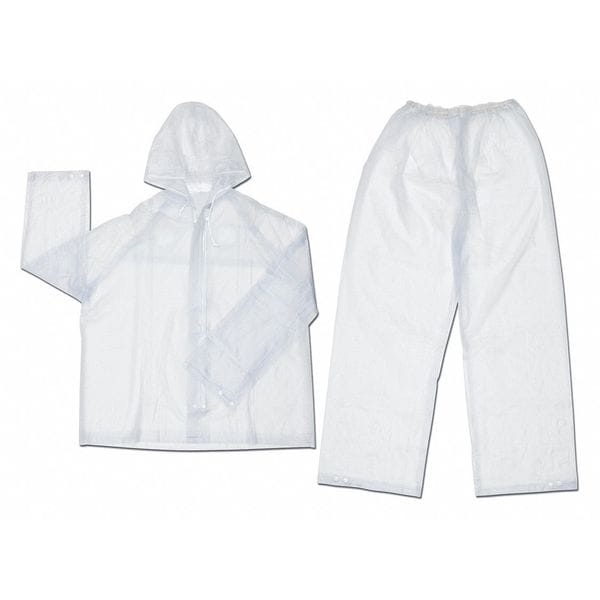 Mcr Safety Squall .20Mm Single Ply Pvc Suit 2, 4XL, PVC, Clear, 4Xl - O722X4
