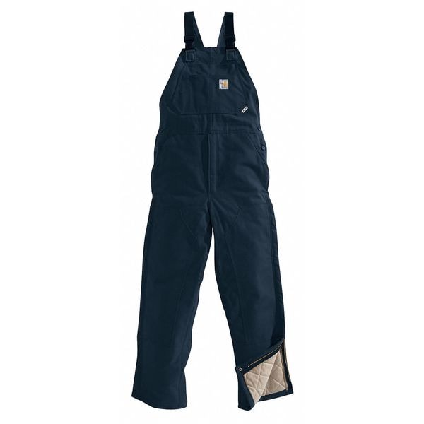 Carhartt Bib Overalls, 54 cal/sq cm ATPV, 32 in Inseam, 100% Cotton, Snap - 101626-410 32 32