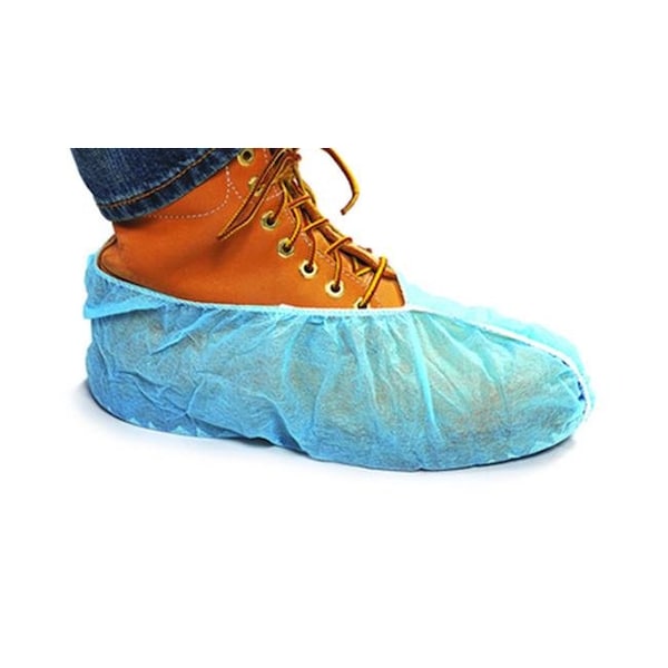 Major Gloves Disposable Shoe Covers, Polypropylene, Blue, Slip Resistant Sole: Yes , L - 00-8002-L-400
