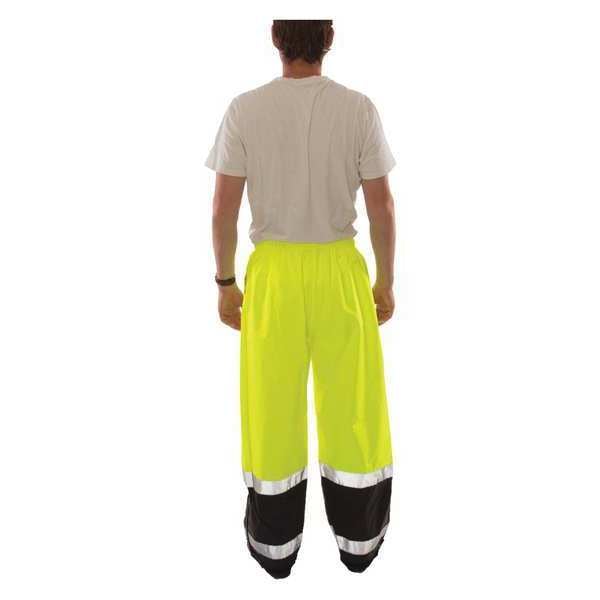Tingley High-Visibility Pants, L, Black; Green; Yellow, Polyurethane - P27122